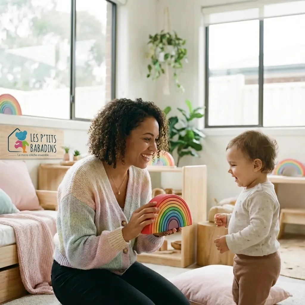 Intérieur sécurisé et aménagé de la micro-crèche Les P'tits Babadins à Place en Crèche Entreprise & Partenariat RH